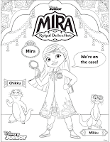 Mira, Chikku and Mikku coloring page