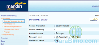 Cek Saldo Secara Online Dari PC