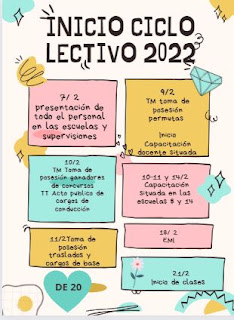 Fechas de la agenda educativa