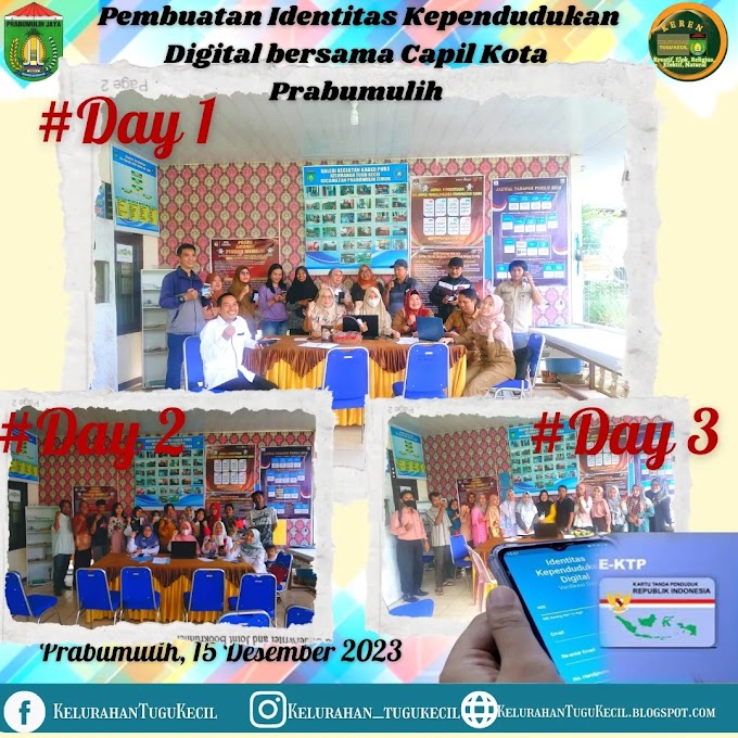 Warga Kelurahan Tugu Kecil Mengikuti Sosialisasi Pembuatan Identitas Kependudukan Digital (IKD) yang di laksanakan Oleh Dinas Capil Kota Prabumulih di Kantor Lurah Tugu Kecil Lurah Tugu Kecil .