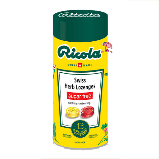 Kẹo thảo mộc không đường Ricola Hỗn Hợp 2 Loại 100g
