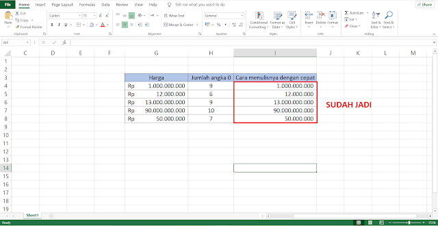 Cara Menulis Banyak Angka 0 di Microsoft Excel dengan Cepat