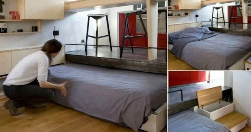 multifunctional bed for small spaces