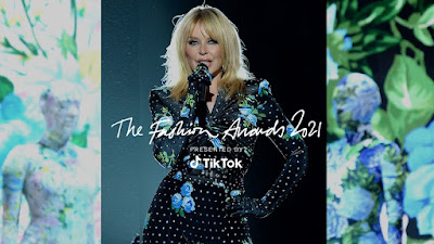 Kylie Minogue Has Done It Again Serving Captivating NEW Performance In A Velvet Richard Quinn Floral & Dotted Catsuit. At Thee 2021 British Fashion Awards! 