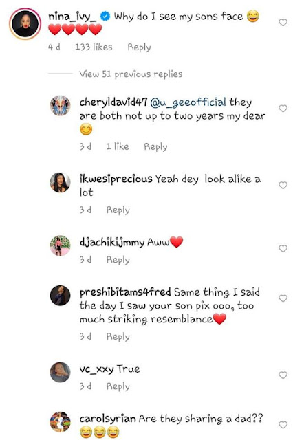 Nigerians aggressively react to BBNaija’s Nina Ivy’s loving comment about Regina Daniel’s son, Munir