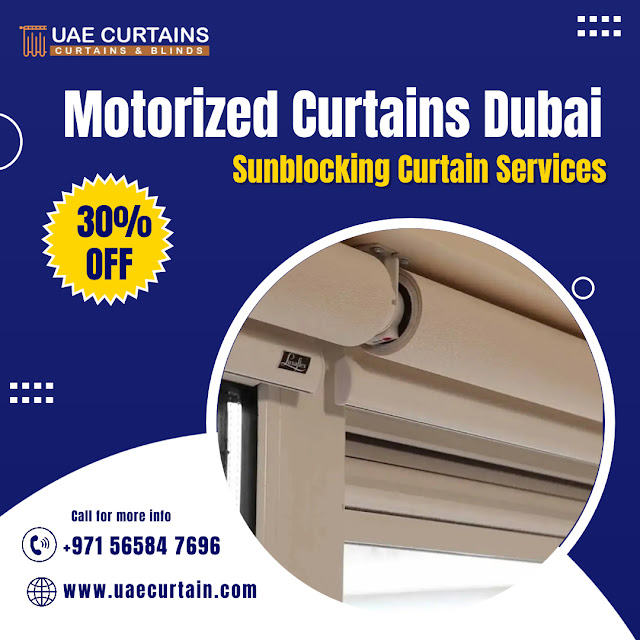 Motorized Curtains Dubai - Sunblocking Curtain Services
