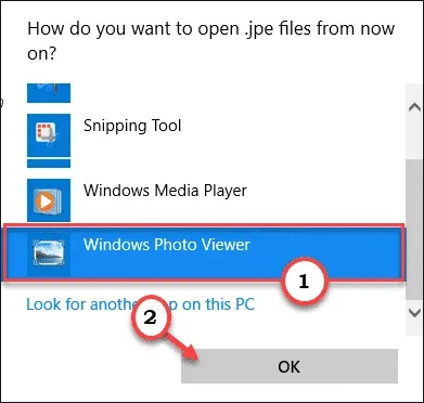 اختيار عارض الصور في Windows