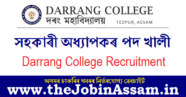 Darrang College Recruitment 2022