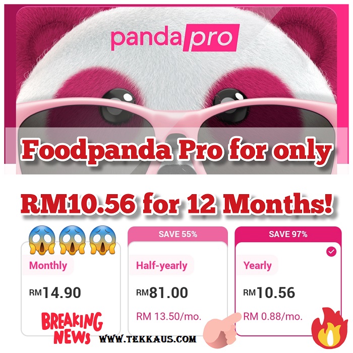 Foodpanda Pro Yearly Subscription Price For Only RM10