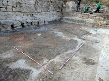 Las excavaciones del mosaico confirman la monumentalidad de las termas de Valeria
