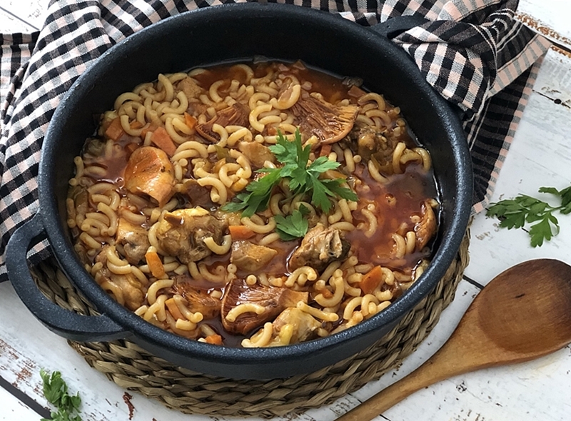 Fideos a la cazuela