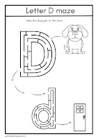 letter shape mazes alphabet english
