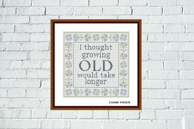 I thought growing old would take longer funny cross stitch pattern