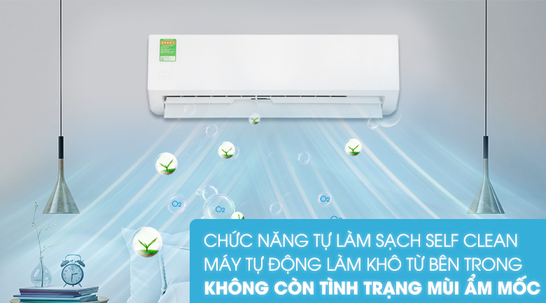 Máy lạnh Beko Inverter 1.5 HP RSVC12VT - Tự làm sạch