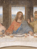 Leonardo da Vinci's the Last Supper artwork reveals a portrait of Jesus Christ eating his last dinner with disciples.
