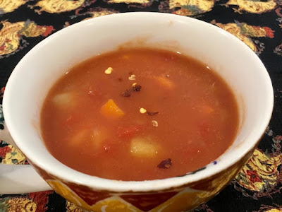 tomato soup in a mug