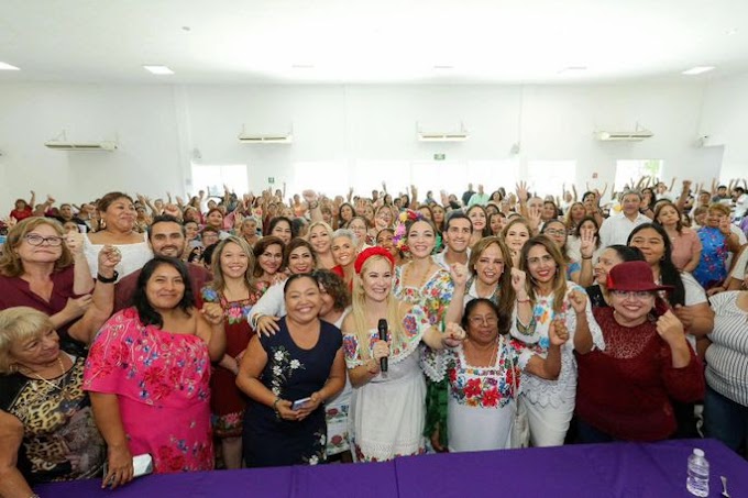 Mujeres en Yucatán se suman al movimiento “por ella, por todas” en apoyo a Claudia Sheinbaum y a Huacho Díaz Mena