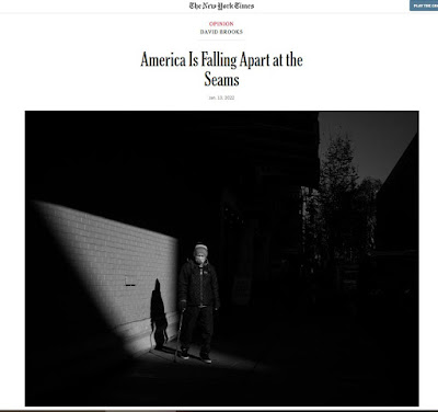 scrren shot of NY Times opinion page with Ashley Gilbertson b/w photograph