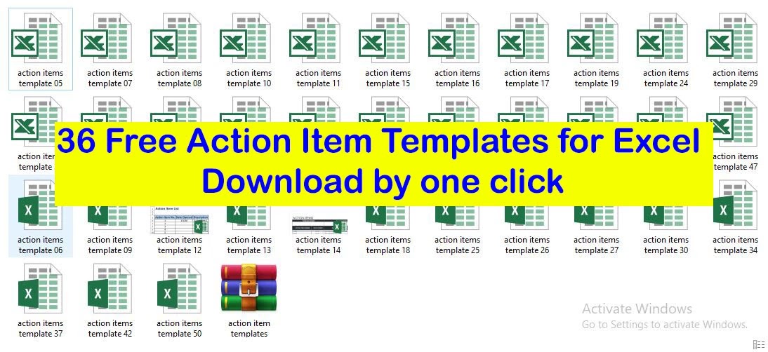 36 Free Action Item Templates for Excel (Download by one click)