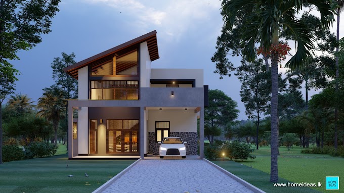 Two story 4 Bedroom Modern House Design  @ Dewalegama, Polgahawela- House Designs Sri Lanka - sri lanka house plan
