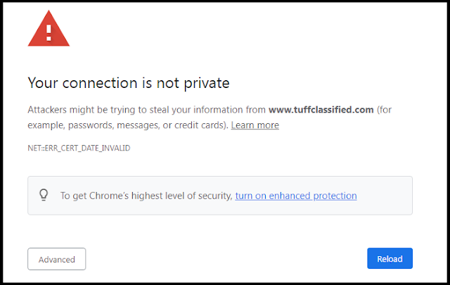 your connection is not private