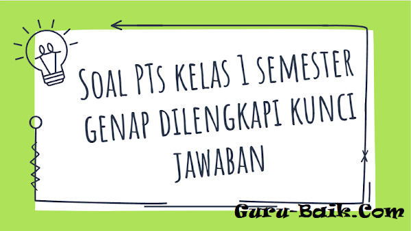 gambar soal PTS kelas 1 semester 2