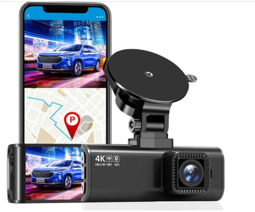 REDTIGER 4K Car Camera Front UHD 2160P with Wi-Fi GPS