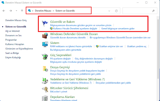 Windows 11'de Otomatik Sistem Bakım Planlama İşlemi