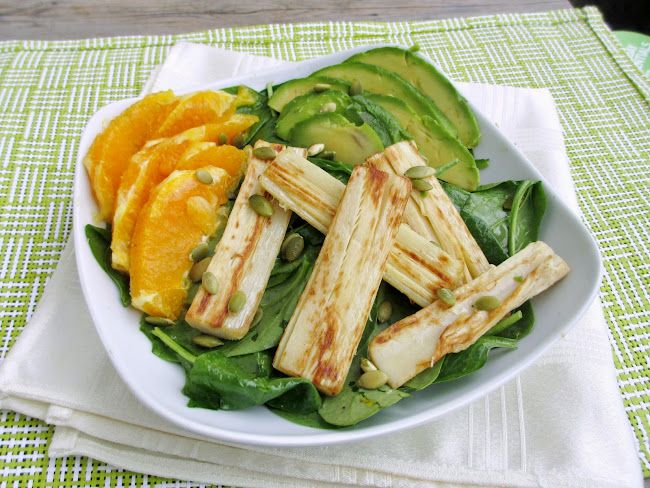 Hearts of Palm, Orange and Avocado Salad