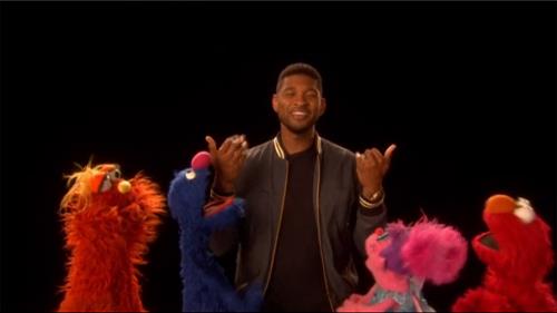 Sesame Street Episode 4505. We see Usher and friends, they sing a song, the name of the song is The ABCs of Moving You.