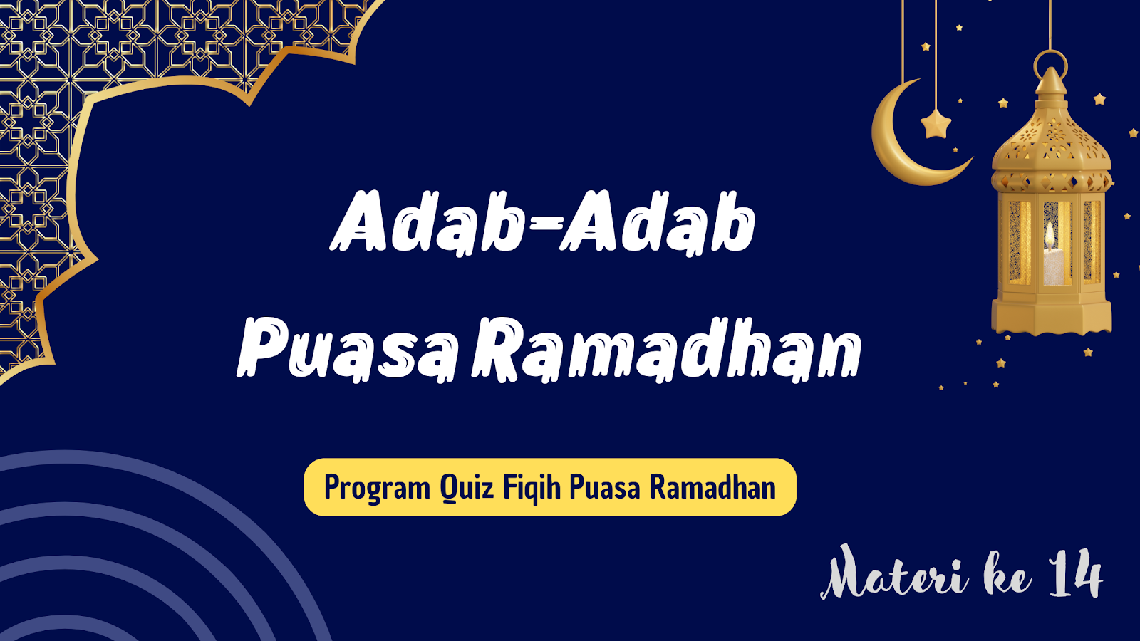 Adab-Adab Puasa Ramadhan