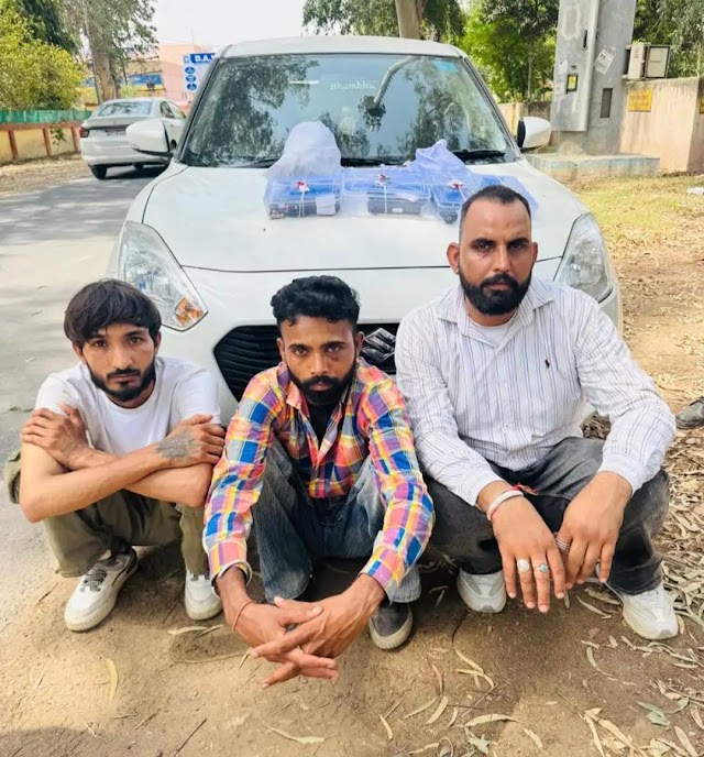 श्रीगंगानगर में 12 करोड़ की हेरोइन, विदेशी हथियार बरामद, 5 तस्कर गिरफ्तार Heroin worth ₹12 crore and foreign weapons seized in Sri Ganganagar; 5 smugglers arrested.