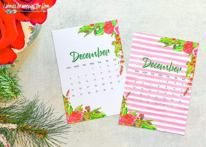 December Calendar Printables