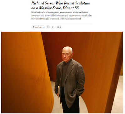 Richard Serra, người đúc lại tác phẩm điêu khắc trên quy mô lớn, qua đời ở tuổi 85