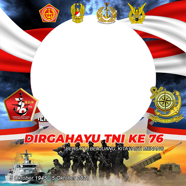 Link Twibbonize Hari Tentara Nasional Indonesia TNI 5 Oktober 2022 id: urlhuttni76