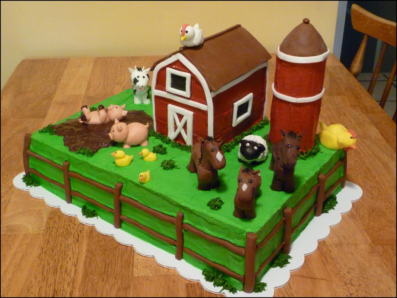 farm birthday cake ideas