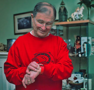 Ted celebrated a landmark birthday, his 75th, and received the pooled gift from the whole family, including his brothers, of an Apple Watch.