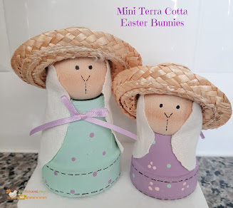 Crafty Mini Terra Cotta Easter Bunnies