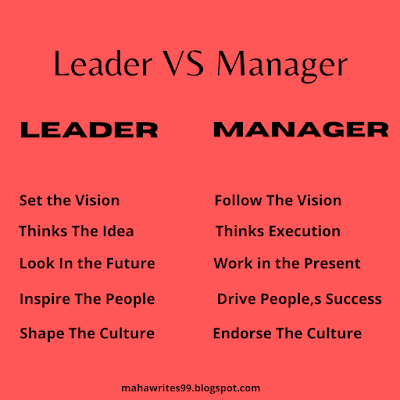 Leader Vs Manager