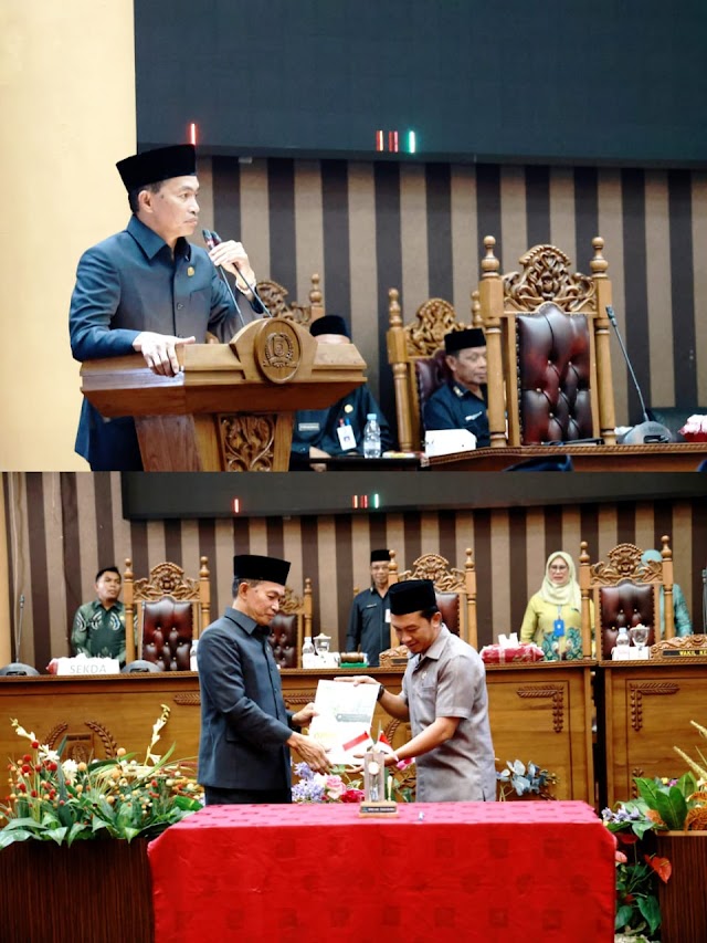 Bupati Zairullah Terima Rekomendasi DPRD Atas LKPJ TA 2022 