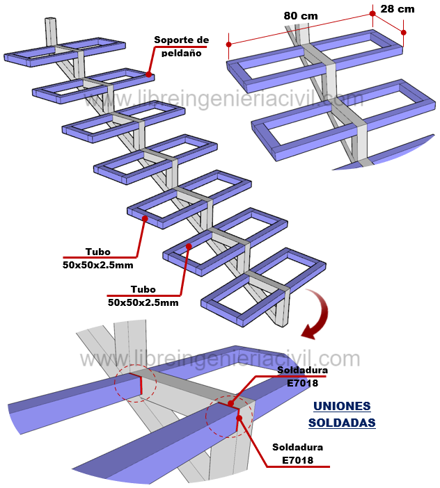 Escalera metalica