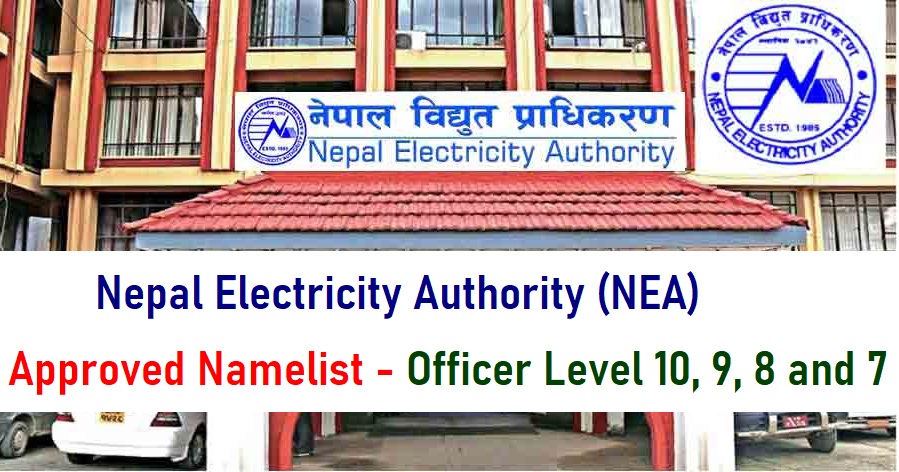 NEA Approved Namelist for Officer Level 10, 9, 8 and 7
