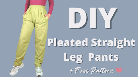 Wide-Leg Pleated Pants Sewing Tutorial