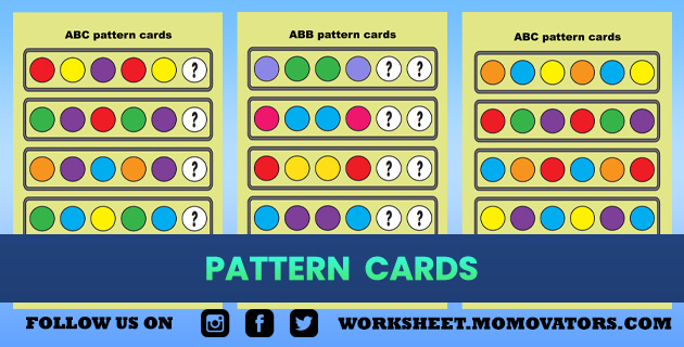 continue the pattern, pattern worksheets @momovators