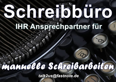 Schreibbüro IHR Ansprechpartner für manuelle Schreibarbeiten Schreibservice