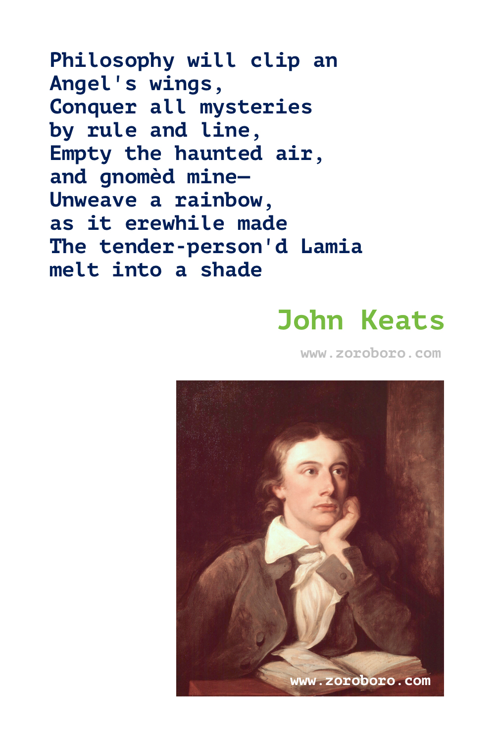 John Keats Quotes. John Keats Poems. John Keats Poetry. John Keats Writing Books Quotes. Poems of John Keats on Love, Beauty & Death