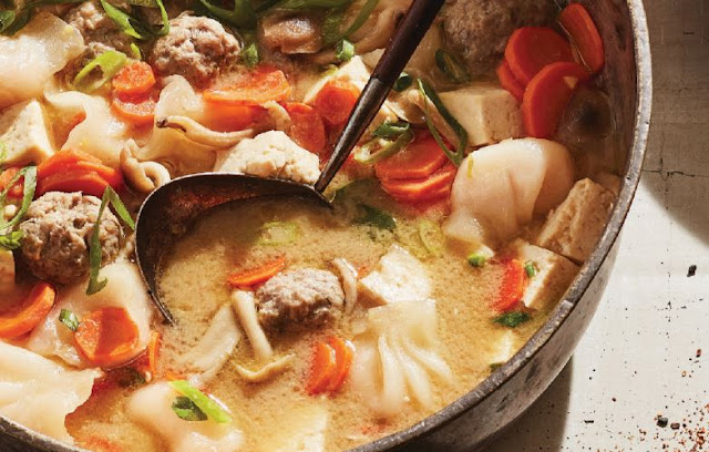 Miso Hot Pot with Meatballs