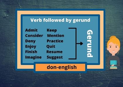 Verb Followed by Gerund Lengkap | don-english