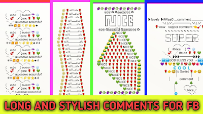 Best Stylish Comments for Facebook | Facebook Stylish Comment Code | Stylish Vip Comments for Facebook | Boys and Girls Comments for Fb