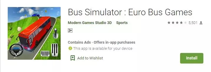 Bus Simulator : Euro Bus Games